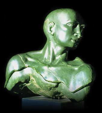 Jade Sculpture 'Morphing Bust'